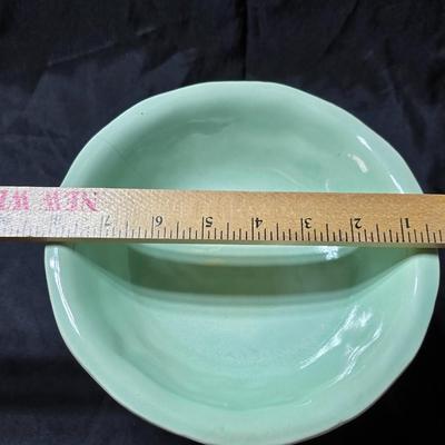 Mid-Century Red Wing Pottery footed compote, model M-5008