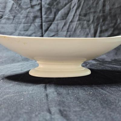 Red Wing Pottery M-5006 oval pedestal console bowl part of the "Garden Club" line designed by Charles Murphy around 1957.