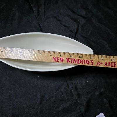 Red Wing Pottery M-5006 oval pedestal console bowl part of the "Garden Club" line designed by Charles Murphy around 1957.