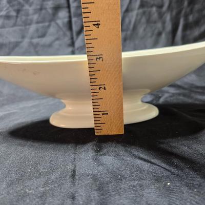 Red Wing Pottery M-5006 oval pedestal console bowl part of the "Garden Club" line designed by Charles Murphy around 1957.