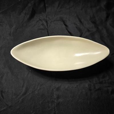 Red Wing Pottery M-5006 oval pedestal console bowl part of the "Garden Club" line designed by Charles Murphy around 1957.