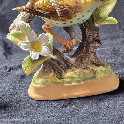 2 Nippon Yoko Boeki Ceramic Bird figures - Blue Jay & Oven Bird