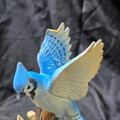 2 Nippon Yoko Boeki Ceramic Bird figures - Blue Jay & Oven Bird