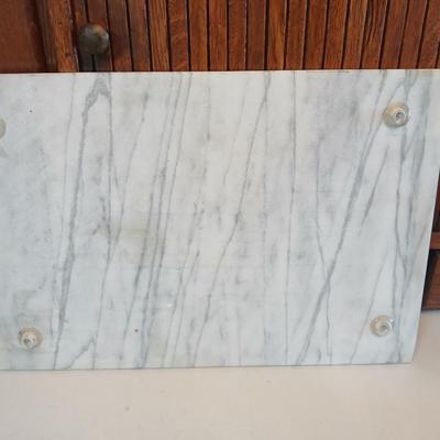 Marble rolling pin and pastry board set