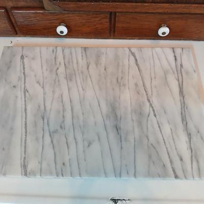 Marble rolling pin and pastry board set