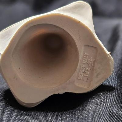 Three vintage Fontanini angel musician figurines, marked "Depose Italy" with a spider mark