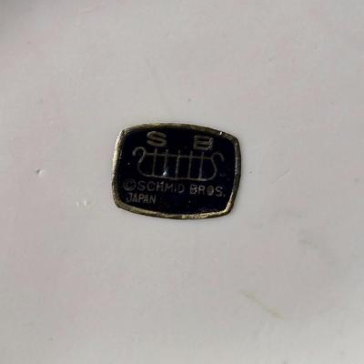 Pair of Schmid Brothers porcelain angel candle holders