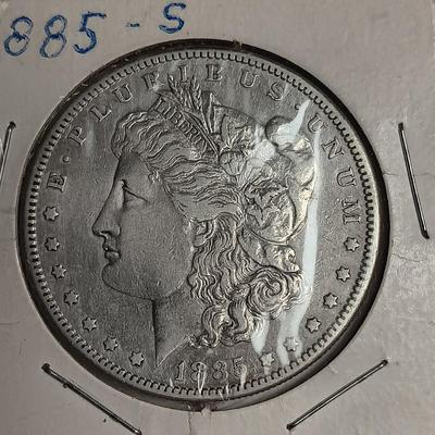 1885-S MORGAN SILVER DOLLAR