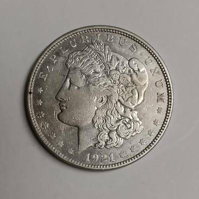 1921-D MORGAN SILVER DOLLAR