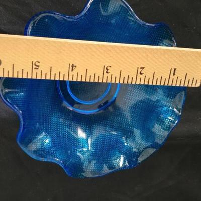 Vintage glassware - Fenton green Daisey & Button relish dish - Federal glass bon bon dish & a Colony glass ruffled bowl