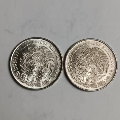 TWO 1979 CIEN PESOS .720 SILVER COINS