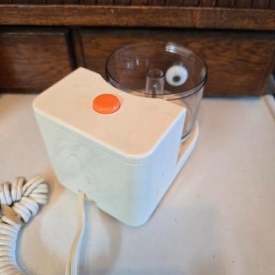 Small kitchen appliances - Krups fast touch Coffee grinder - Black & Decker miniature food chopper and a cuisinart drink mixer