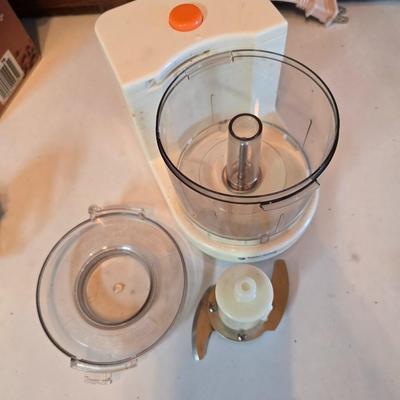 Small kitchen appliances - Krups fast touch Coffee grinder - Black & Decker miniature food chopper and a cuisinart drink mixer