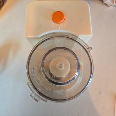 Small kitchen appliances - Krups fast touch Coffee grinder - Black & Decker miniature food chopper and a cuisinart drink mixer