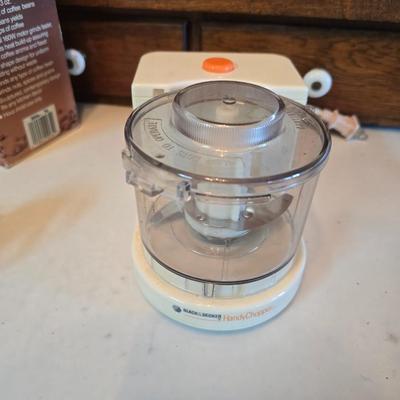 Small kitchen appliances - Krups fast touch Coffee grinder - Black & Decker miniature food chopper and a cuisinart drink mixer