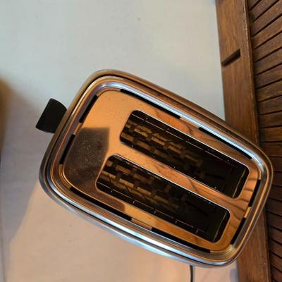 Tea & Toast - Oster two slice chrome toaster - and a chrome stainless tea/water kettle