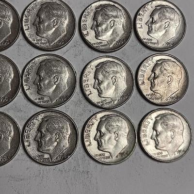 20 ROOSEVELT 1964 SILVER DIMES
