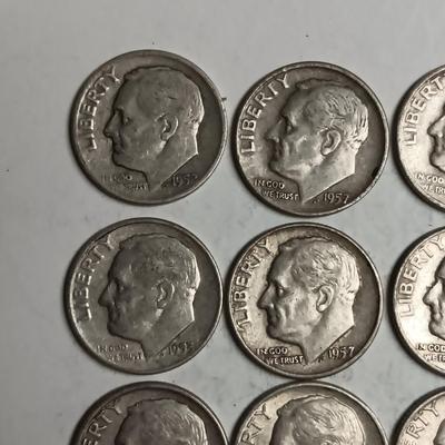 20 ROOSEVELT SILVER DIMES MIXED DATES