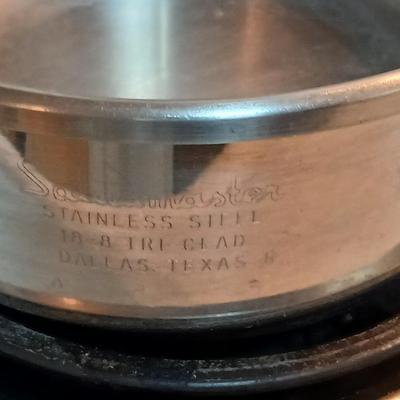 Three - piece Saladmaster surgical stainless steel waterless cookware