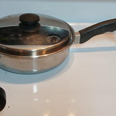 Three - piece Saladmaster surgical stainless steel waterless cookware