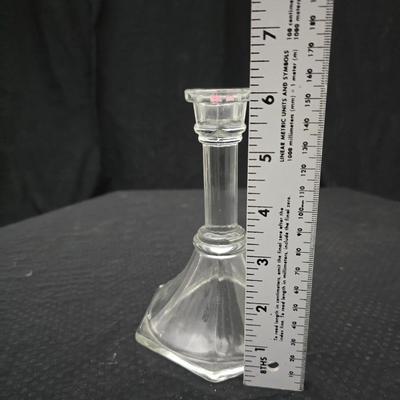 Assorted glassware - Anchor Hocking Moments serving platter - Fostoria American Clear Glass 3-Footed Bon Bon Dish and more