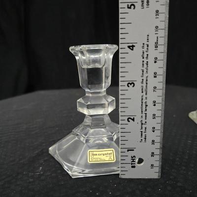 Assorted glassware - Anchor Hocking Moments serving platter - Fostoria American Clear Glass 3-Footed Bon Bon Dish and more