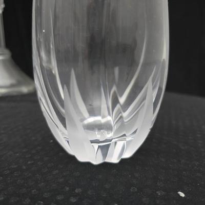 Assorted glassware - Anchor Hocking Moments serving platter - Fostoria American Clear Glass 3-Footed Bon Bon Dish and more