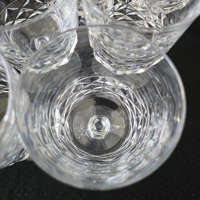 Vintage Cristal d'Arques J.G. Durand Longchamp lead crystal pitcher with 8 wine glasses