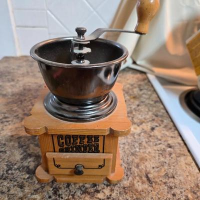 Country Kitchen Home decor - Framed artworks - canister - Wooden candle sticks - Coffee grinder and more