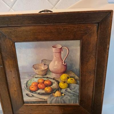 Country Kitchen Home decor - Framed artworks - canister - Wooden candle sticks - Coffee grinder and more
