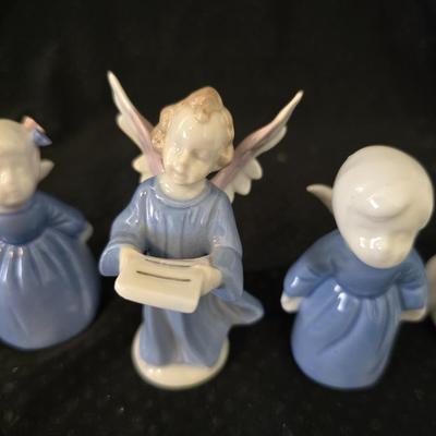 vintage blue and white porcelain Angel collection