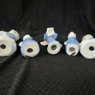 vintage blue and white porcelain Angel collection