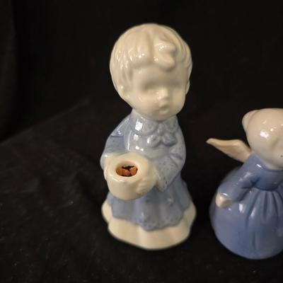 vintage blue and white porcelain Angel collection