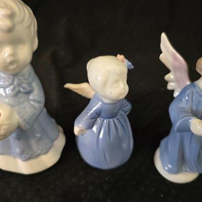 vintage blue and white porcelain Angel collection