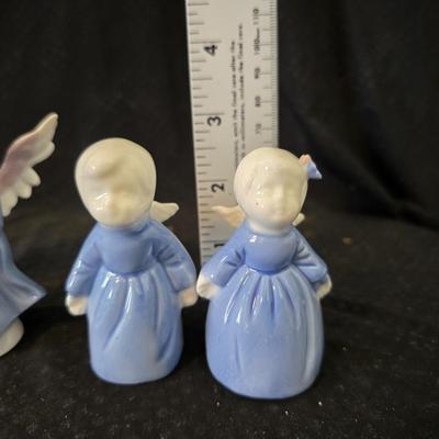 vintage blue and white porcelain Angel collection