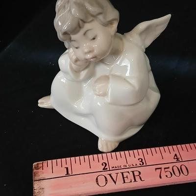 Lladro "Angel Thinking" porcelain figurine, model number 4539