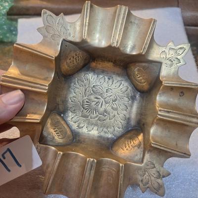 Sale Photo Thumbnail #83: vintage brass ashtray