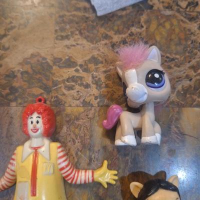 Sale Photo Thumbnail #98: Ronald was a promotional item from the worldwide McDonald's convention , Petunia pig is a plc. figurine, tiny horse is littles pet shot and the coca cola thermometer is a fridge magnet