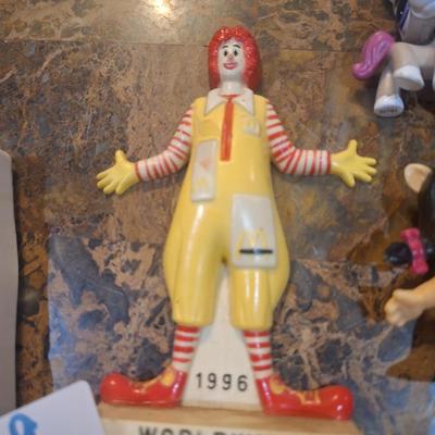 Sale Photo Thumbnail #96: Ronald was a promotional item from the worldwide McDonald's convention , Petunia pig is a plc. figurine, tiny horse is littles pet shot and the coca cola thermometer is a fridge magnet
