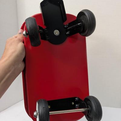 Vintage "Little Red Racer" Metal Wagon - Perfect For Rustic Decor Or A Kid's Toy