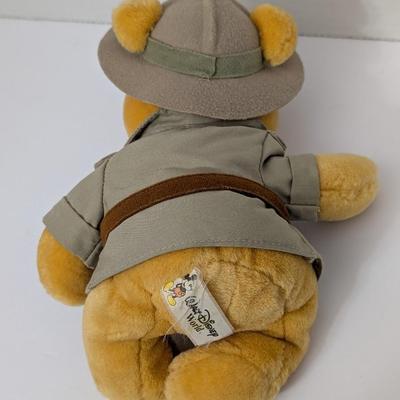 Vintage Disney Winnie the Pooh Explorer Safari Plush Stuffed Animal with Hat