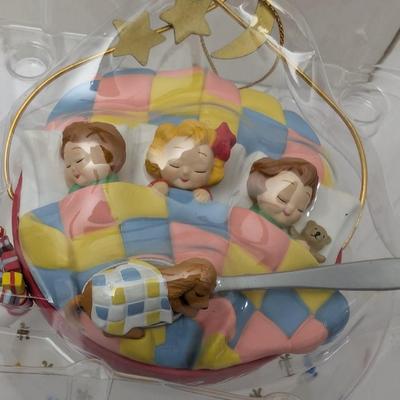 Campbells Soup Kids Sleeping In Soup Bowl Christmas Ornament With Stars And Moon