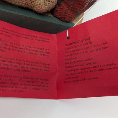 The Gnommery Christmas Gnome On Wooden Sled With Pipe And Gift Sack