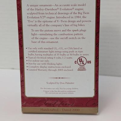 Hallmark Keepsake 2000 Harley Davidson Big Twin Evolution Engine Ornament Lights And Motion