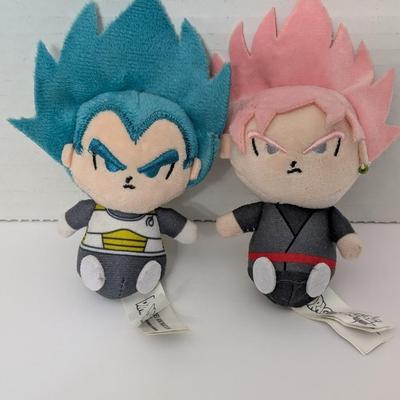 Dragon Ball Super Plush Lot Vegeta Super Saiyan Blue and Goku Black Rose Collectible