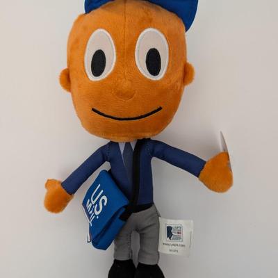 USPS Mr. Zip Plush Mail Carrier Mascot Licensed Postal Service Collectible Toy with Bag