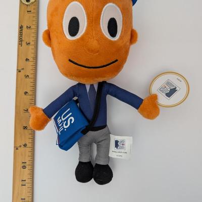 USPS Mr. Zip Plush Mail Carrier Mascot Licensed Postal Service Collectible Toy with Bag