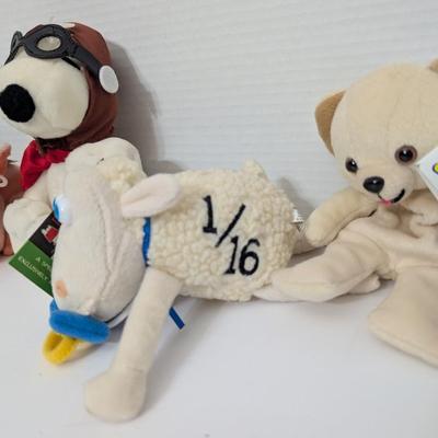 Plush Toy Lot Babe Pig Serta Sheep Snoopy Aviator Shrek Puss in Boots Cat Teddy Bear