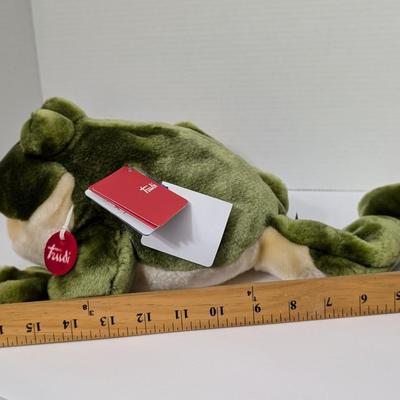Trudi Plush Frog Stuffed Animal Soft Green Collectible Italy Toy with Tag