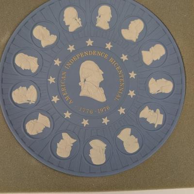 Wedgwood 1776-1976 Bicentennial American Independence Jasperware Plate Set W Box Papers